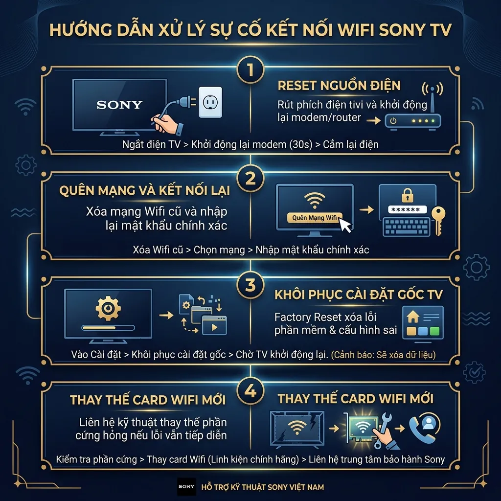 Sửa lỗi Tivi Sony KD-55X75K không kết nối được Wifi hiệu quả 1 Sửa lỗi Tivi Sony KD-55X75K không kết nối được Wifi hiệu quả